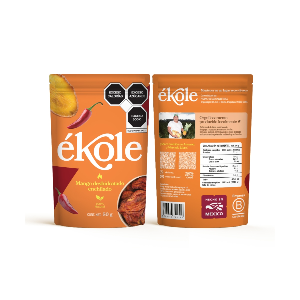 Mango Deshidratado Enchilado &Eacute;kole 50g image number null
