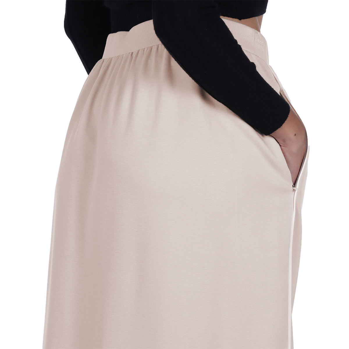 Falda Recta Cintura El&aacute;stica Jeanious para Mujer image number null