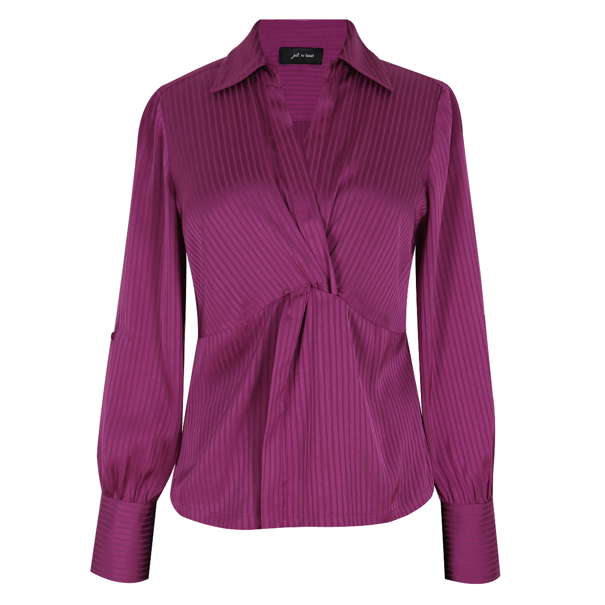 Blusa camisera de sat&iacute;n para Mujer Petite JUST BY BASEL image number null