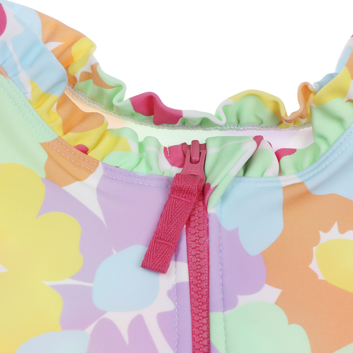 Traje de Ba&ntilde;o Manga Larga Flores Medio Cierre Jeanious Ni&ntilde;a image number null