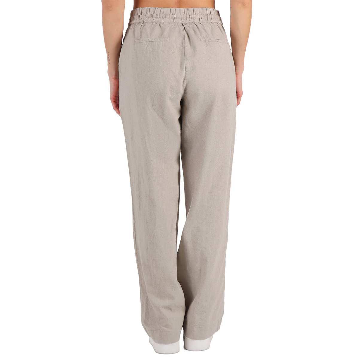 Pantal&oacute;n de Lino Pierna Ancha Tiro Medio Lifestyler Mujer image number null