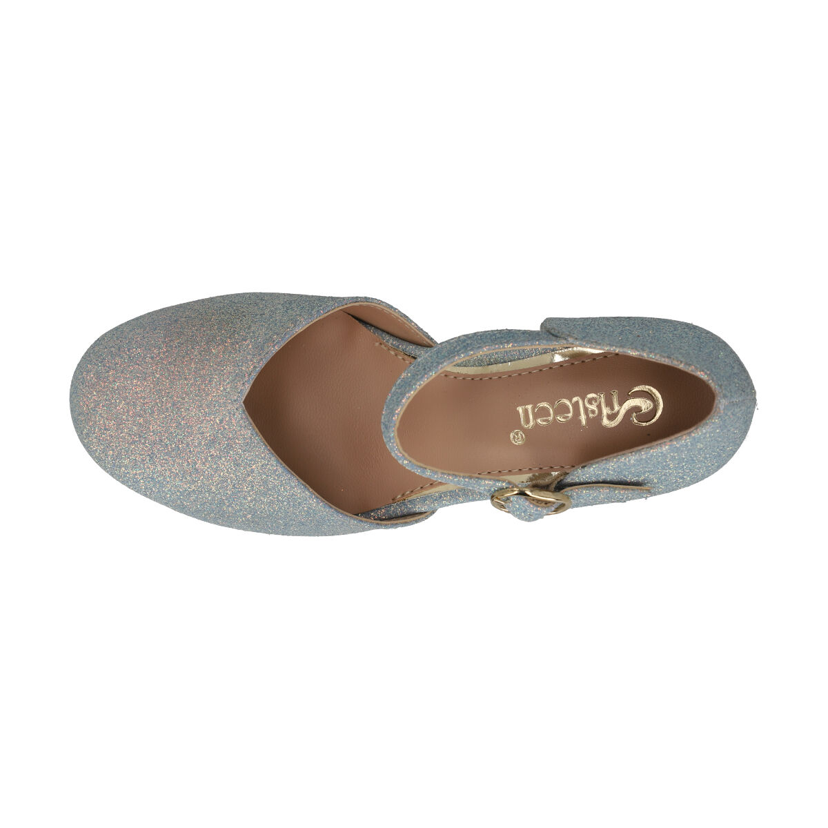 Zapatilla con tacon 17-23 azul  Cristeen image number null