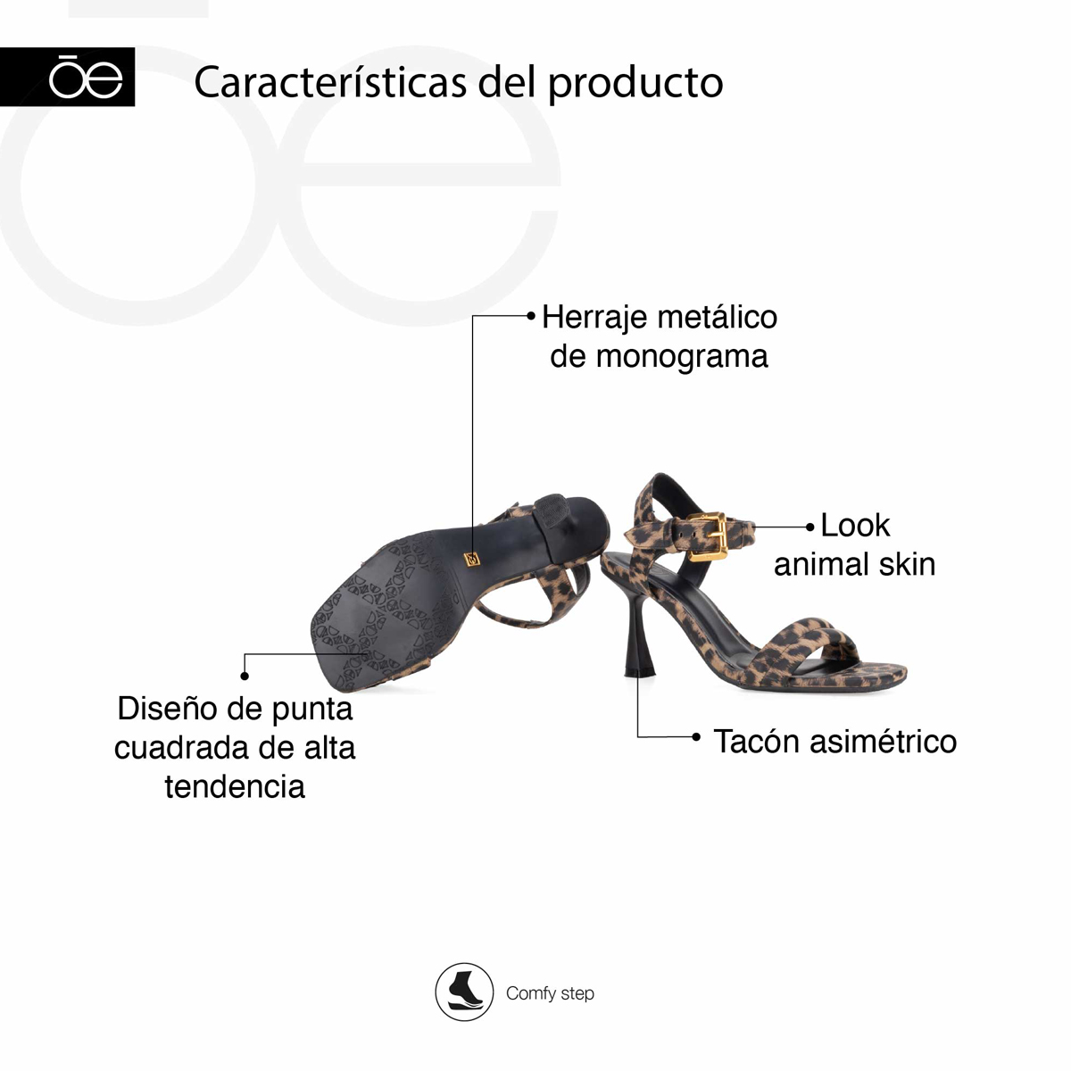Sandalia Pulsera Ajustable Cloe Animal Print con Aplicaci&oacute;n Hebilla para Mujer image number null