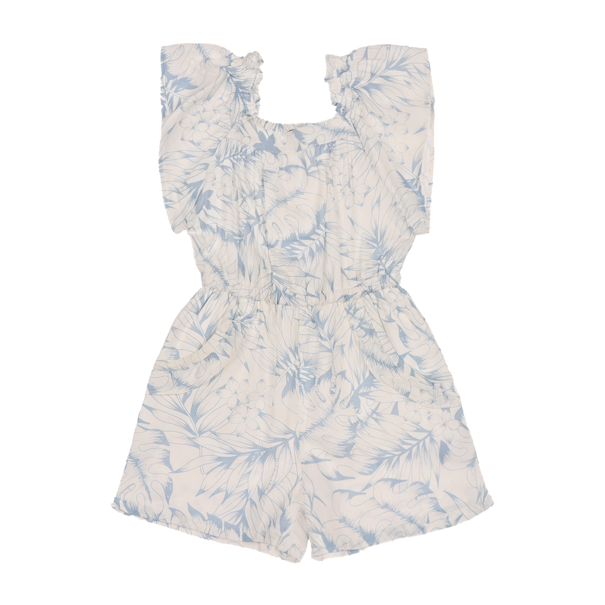 Romper Estampado Hojas con Volantes Casual JEANIOUS para Beb&eacute; Ni&ntilde;a image number null