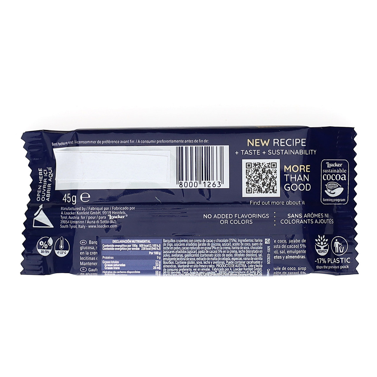 Loacker Classic 45 G Cremkakao image number null