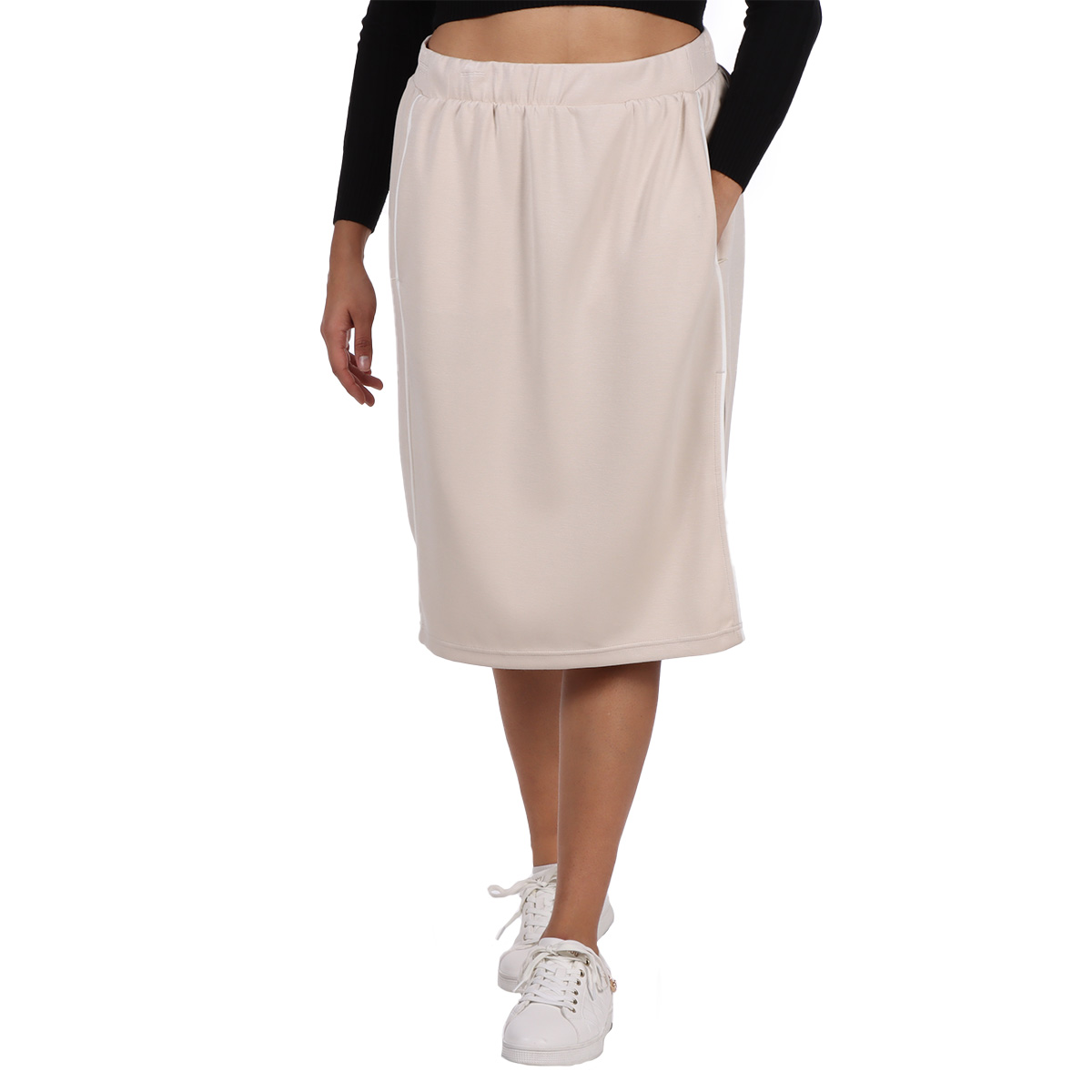 Falda Recta Cintura El&aacute;stica Jeanious para Mujer image number null