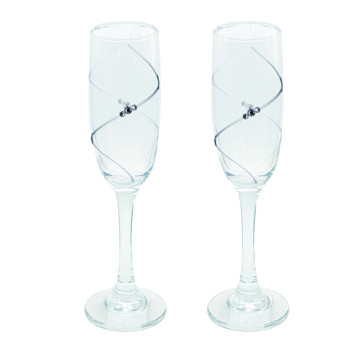 Set 2Pz Copas Flauta Decoraci&oacute;n Vidrio Home And Details image number null
