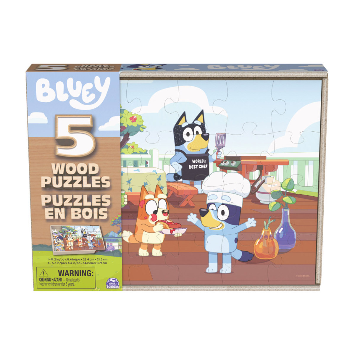 Rompecabezas Bluey 5 Wood Puzzle Spin Master image number null