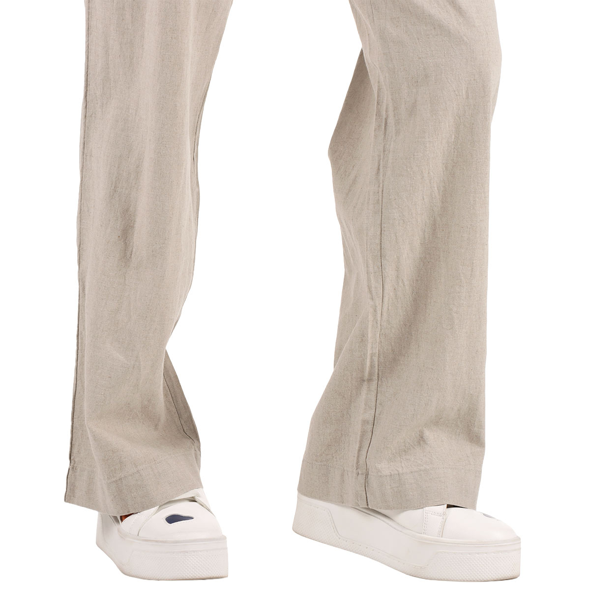 Pantal&oacute;n de Lino Pierna Ancha Tiro Medio Lifestyler Mujer image number null