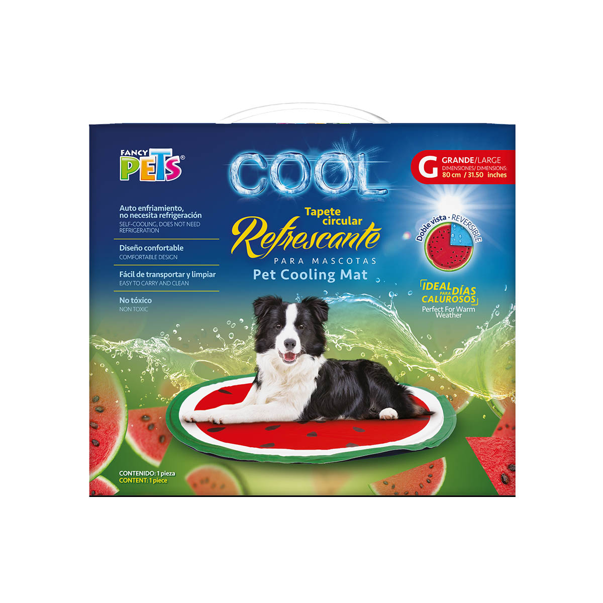 Tapete Refrescante Circular Grande Sandia Cool image number null
