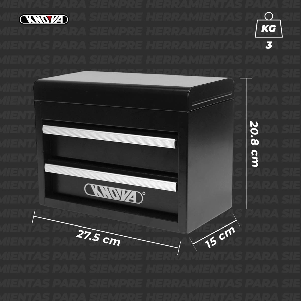 Mini Caja de Herramientas KNOVA Negra image number null