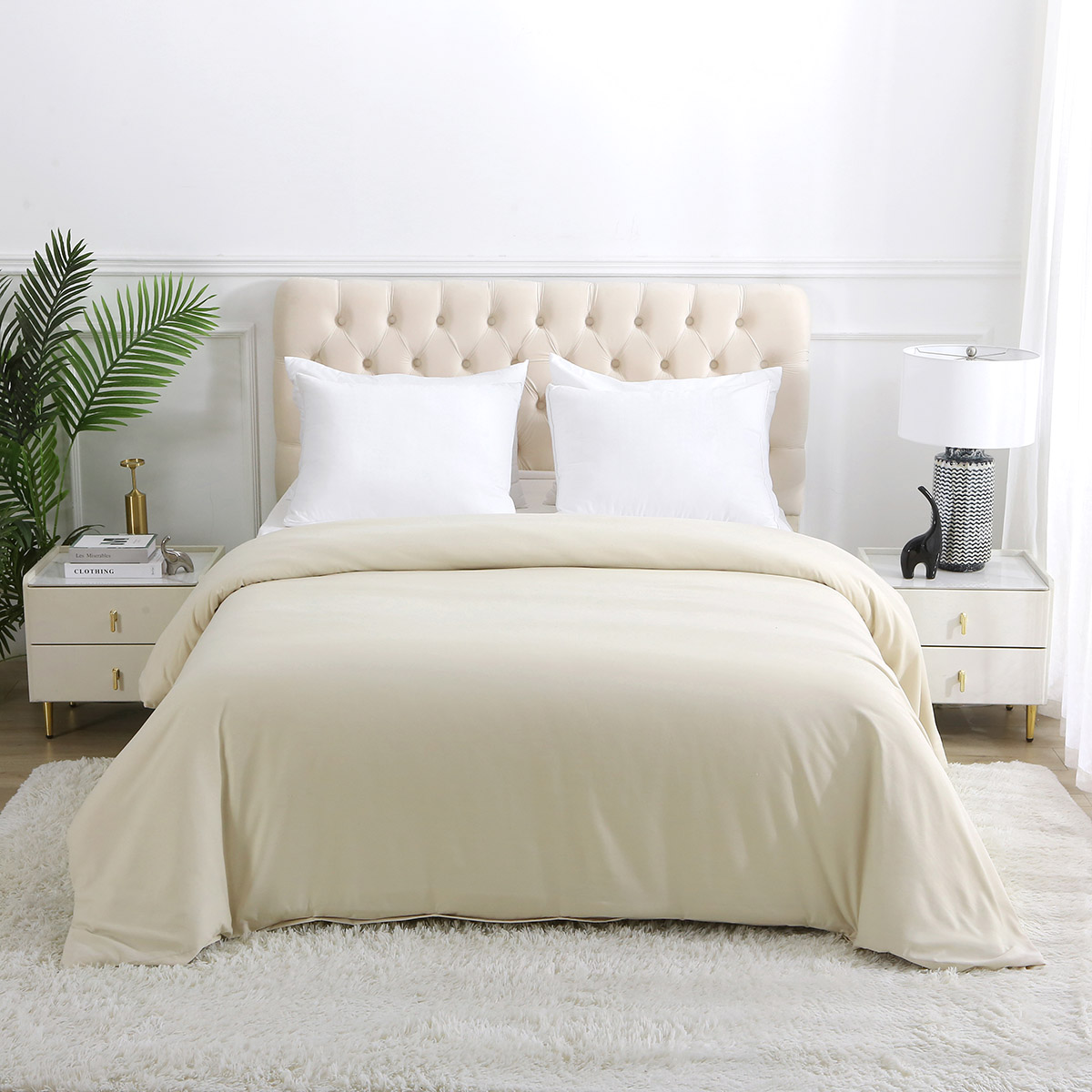 Funda N&oacute;rdica Individual Beige HOME&DETAILS image number null