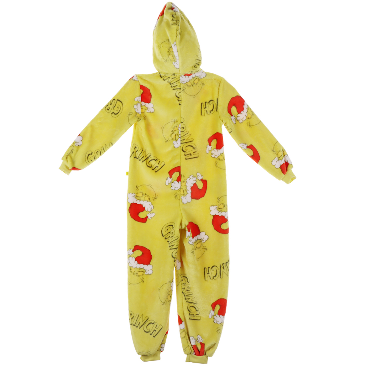 Mameluco Pijama Polar con Capucha Estampado Grinch para Ni&ntilde;o image number null