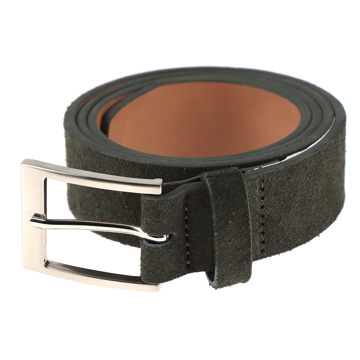 Cintur&oacute;n Gamuza Verde Oscuro Dockers para Hombre image number null