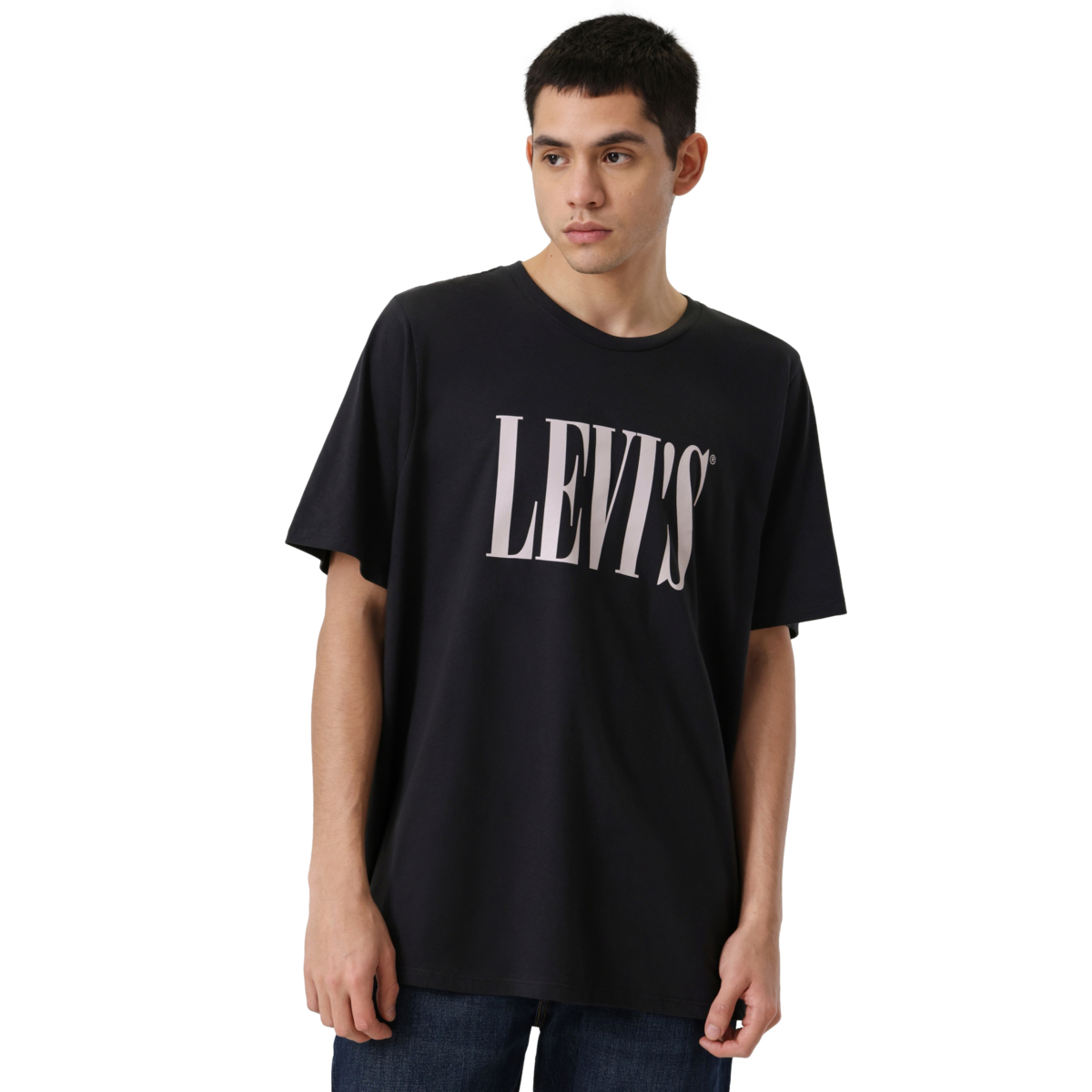 Playera con Grafico Levi's Negro Manga Corta para Hombre Plus image number null