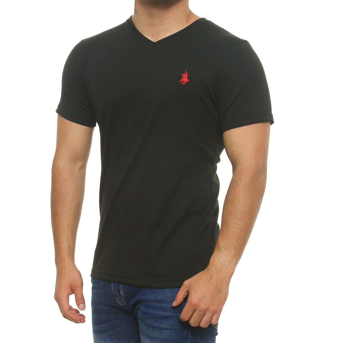 Playera cuello V manga corta para hombre POLO CLUB image number null