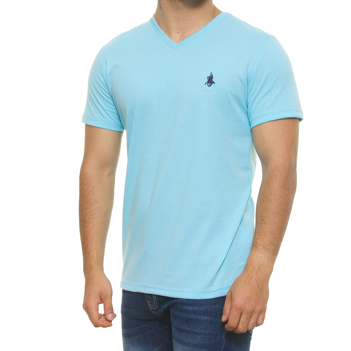 Playera cuello V manga corta para hombre POLO CLUB image number null