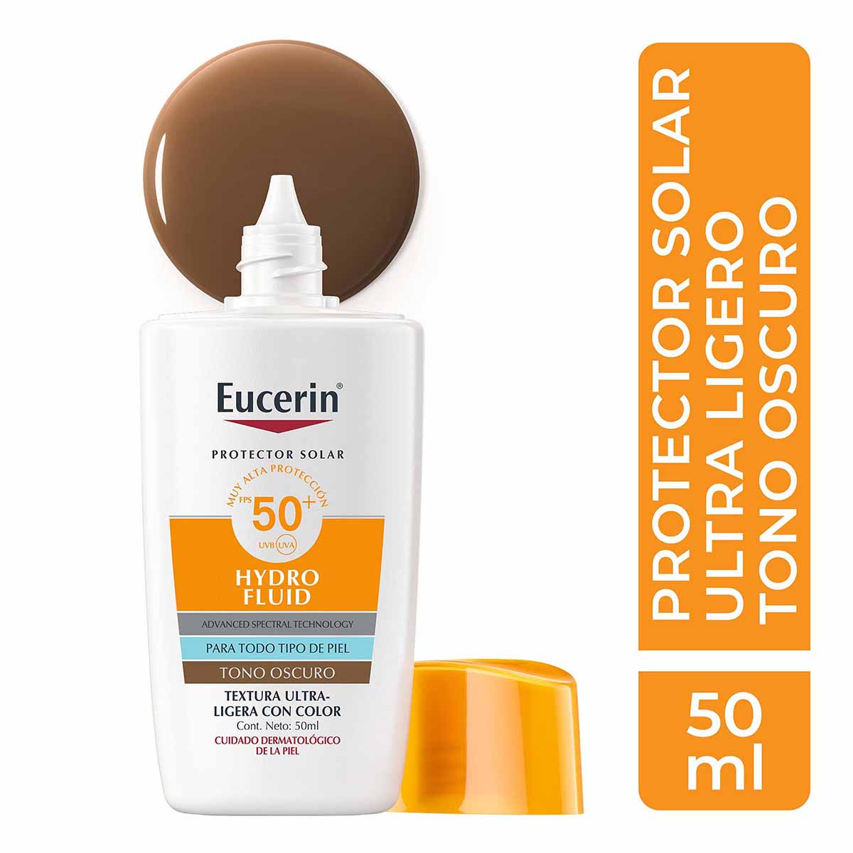 Eucerin Sun Hydrofluid Protector Solar Tono Oscuro Fps50+ image number null