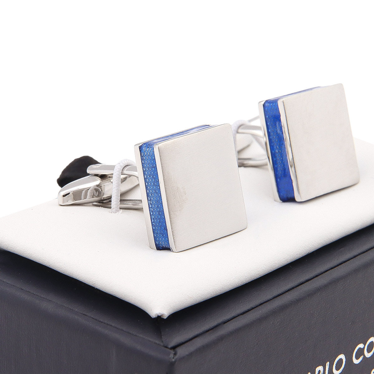 Mancuernillas Cuadradas Plata Carlo Corinto para Hombre image number null