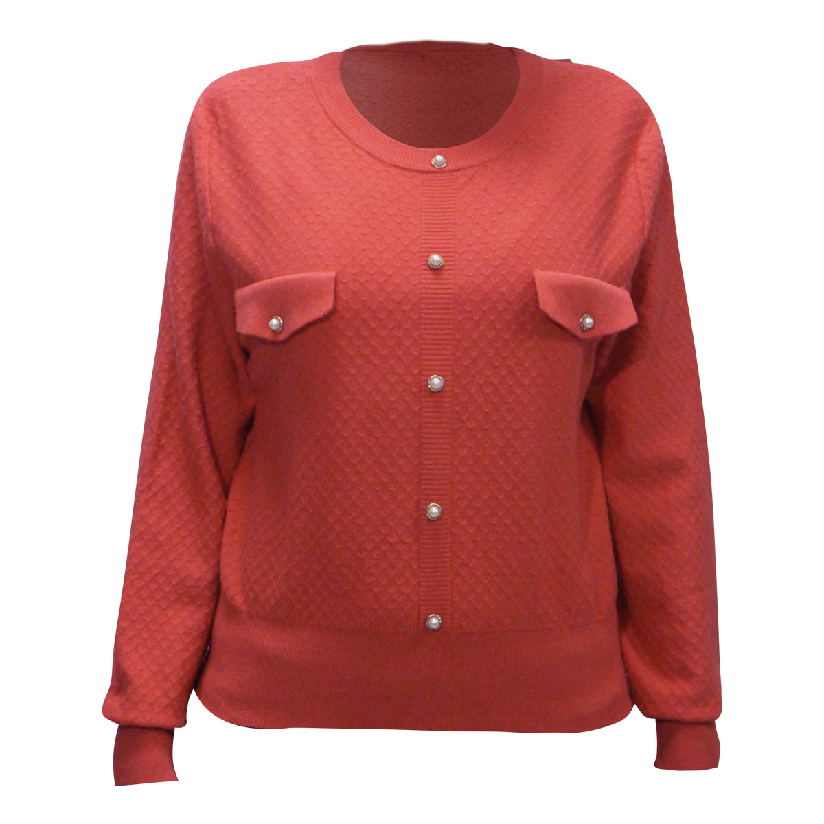 Su&eacute;ter  Cerrado Cuello Redondo Cafeina  para Mujer Petite image number null