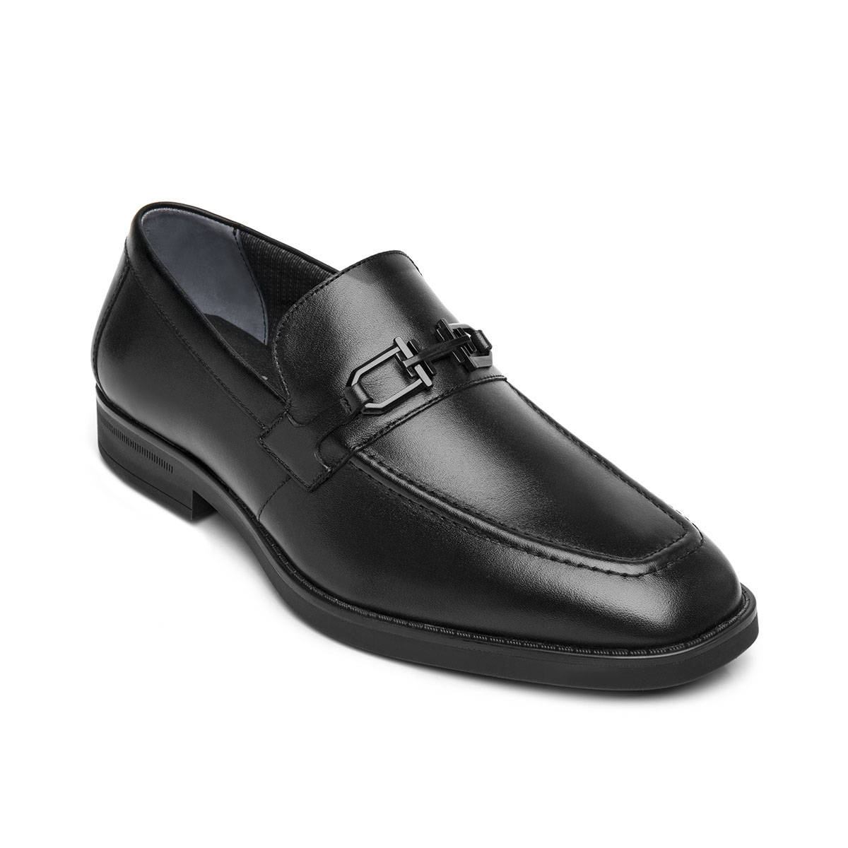 Mocas&iacute;n en Piel Flexi Negro con Herraje para Hombre image number null