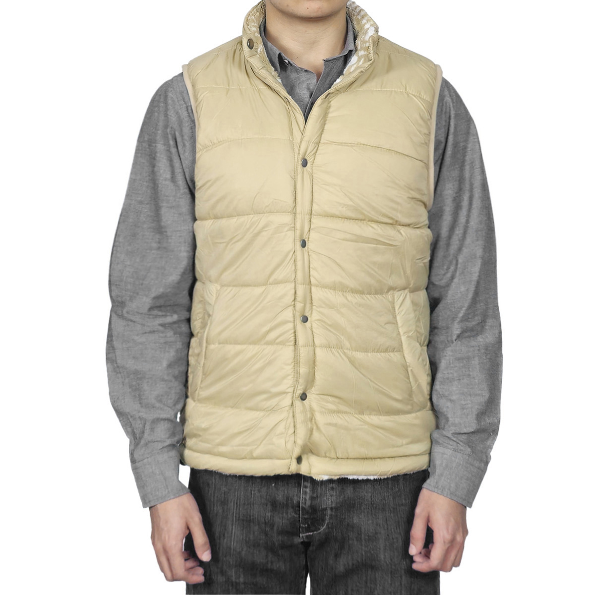 Chaleco Capitonado Doble Vista O'Neill Beige para Hombre image number null