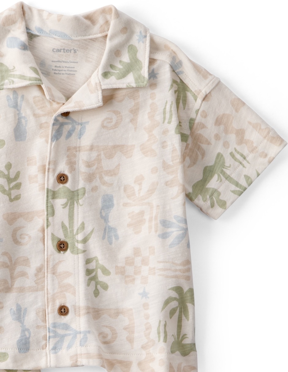 Conjunto de Camisa y Short Carter's Dise&ntilde;o Safari para Beb&eacute; Ni&ntilde;o image number null