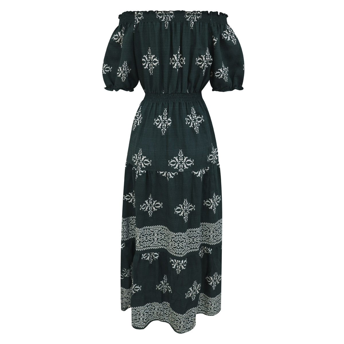 Vestido Maxi 'Boho-Chic' Color Esmeralda para Mujer Just By Basel image number null