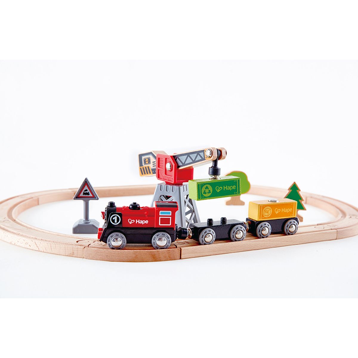 Set de Pista Circuito con Tren de Carga y Descarga HAPE image number null