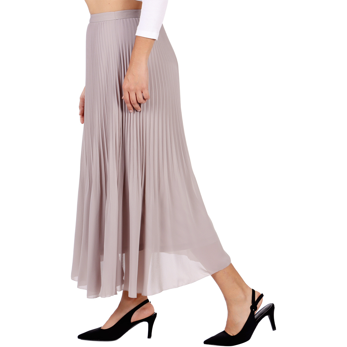 Falda Larga Plisada Black Tape Mujer image number null