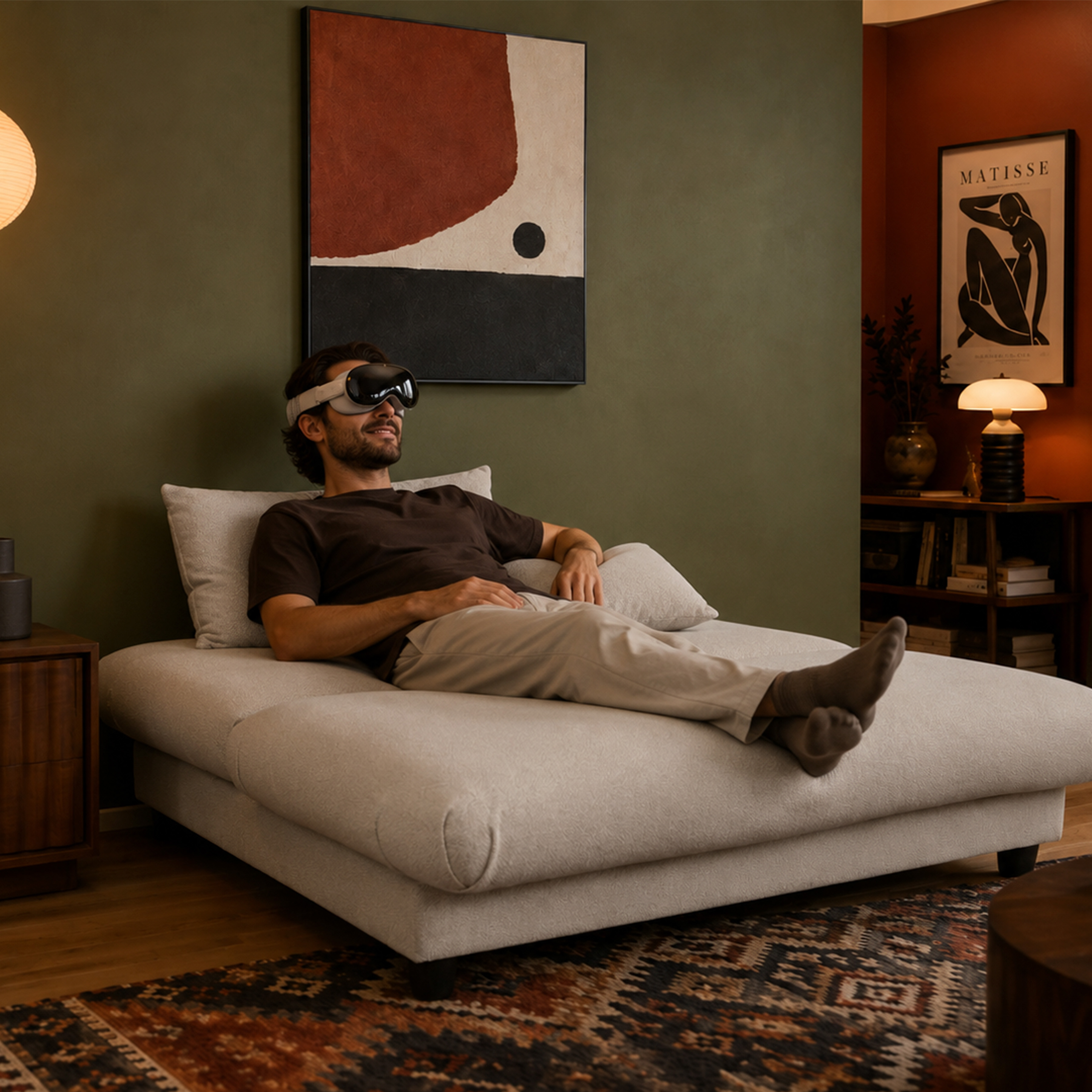 Sof&aacute; Cama Scrip Beige Violanti image number null