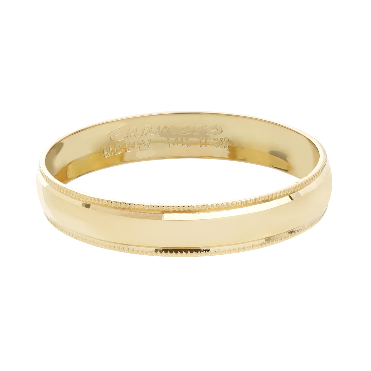 Argolla Cl&aacute;sica Oro Amarillo 14K 4mm Enamoro image number null