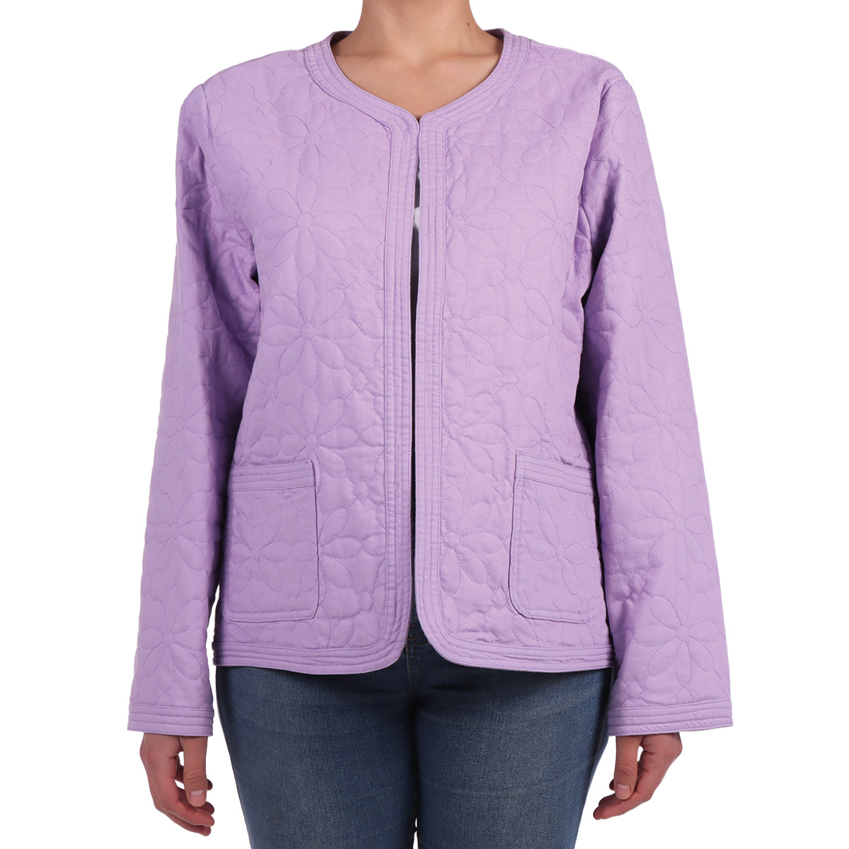 Chamarra Ligera Floral Capitonado Alfred Dunner para Mujer image number null
