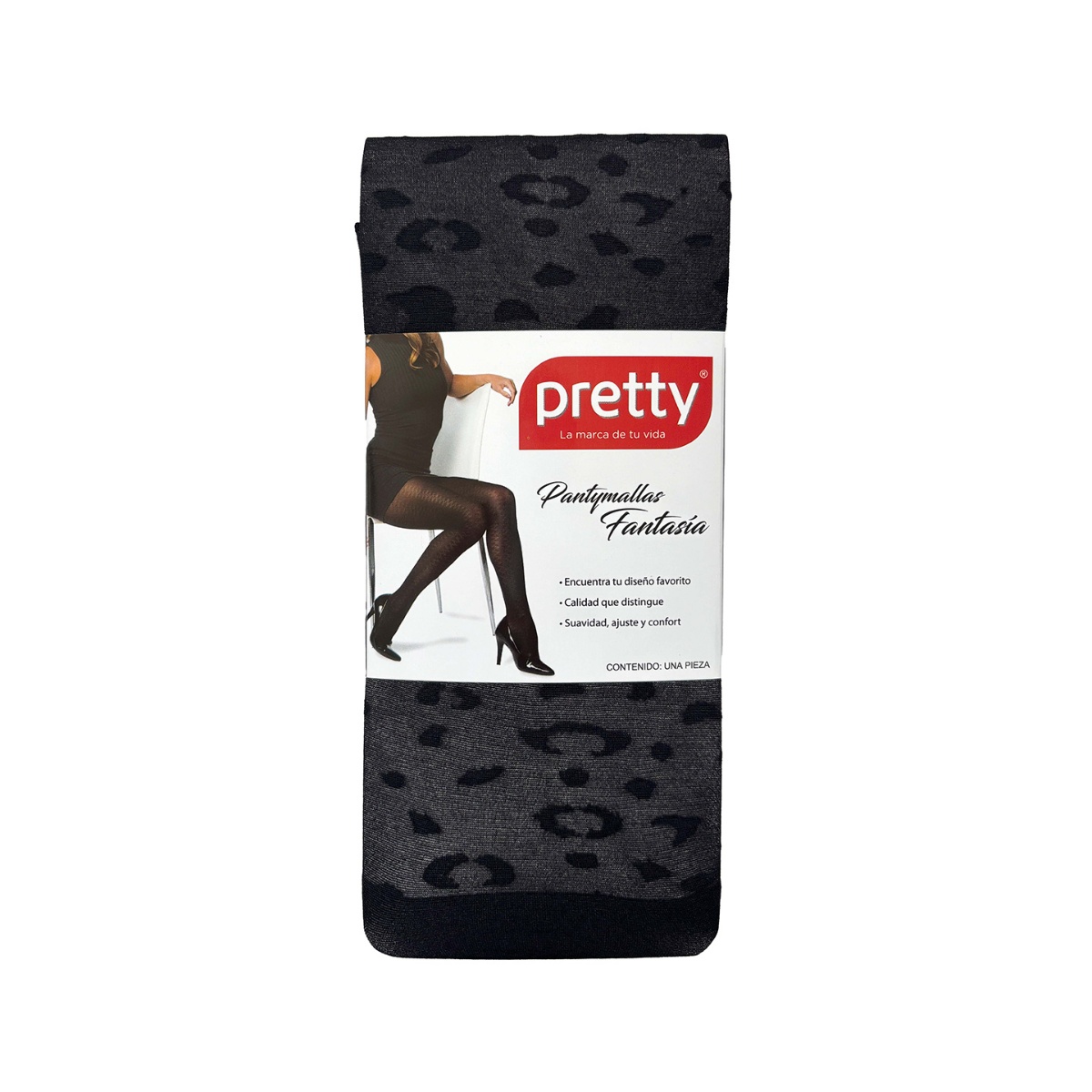 Pantymalla Fantas&iacute;a Elastica Leopard Pretty Legs Para Mujer image number null