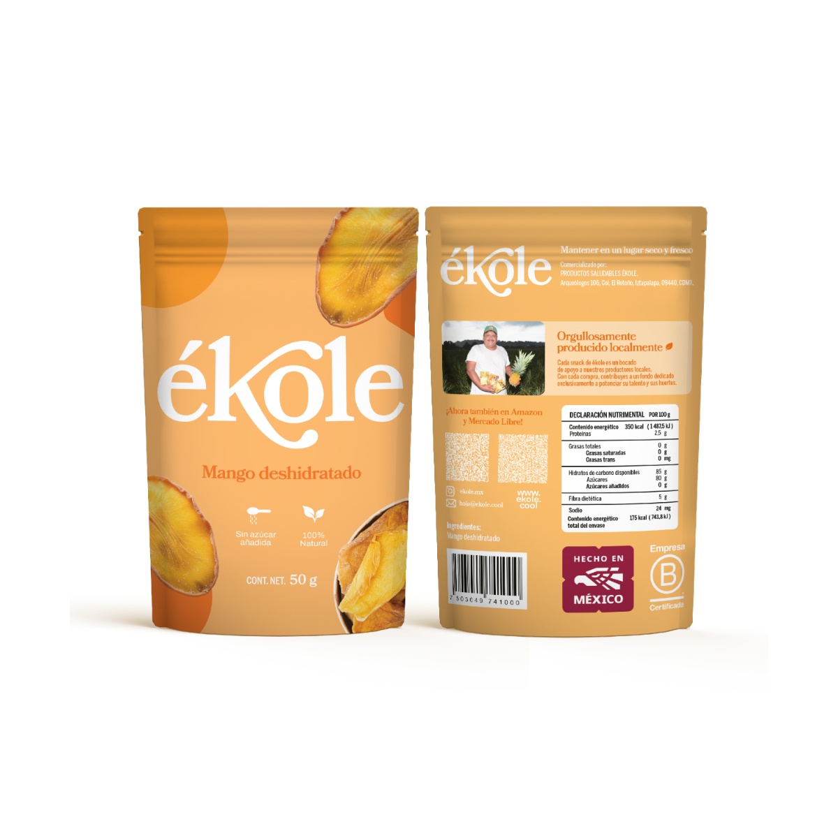 Mango Deshidratado &Eacute;kole 50g image number null