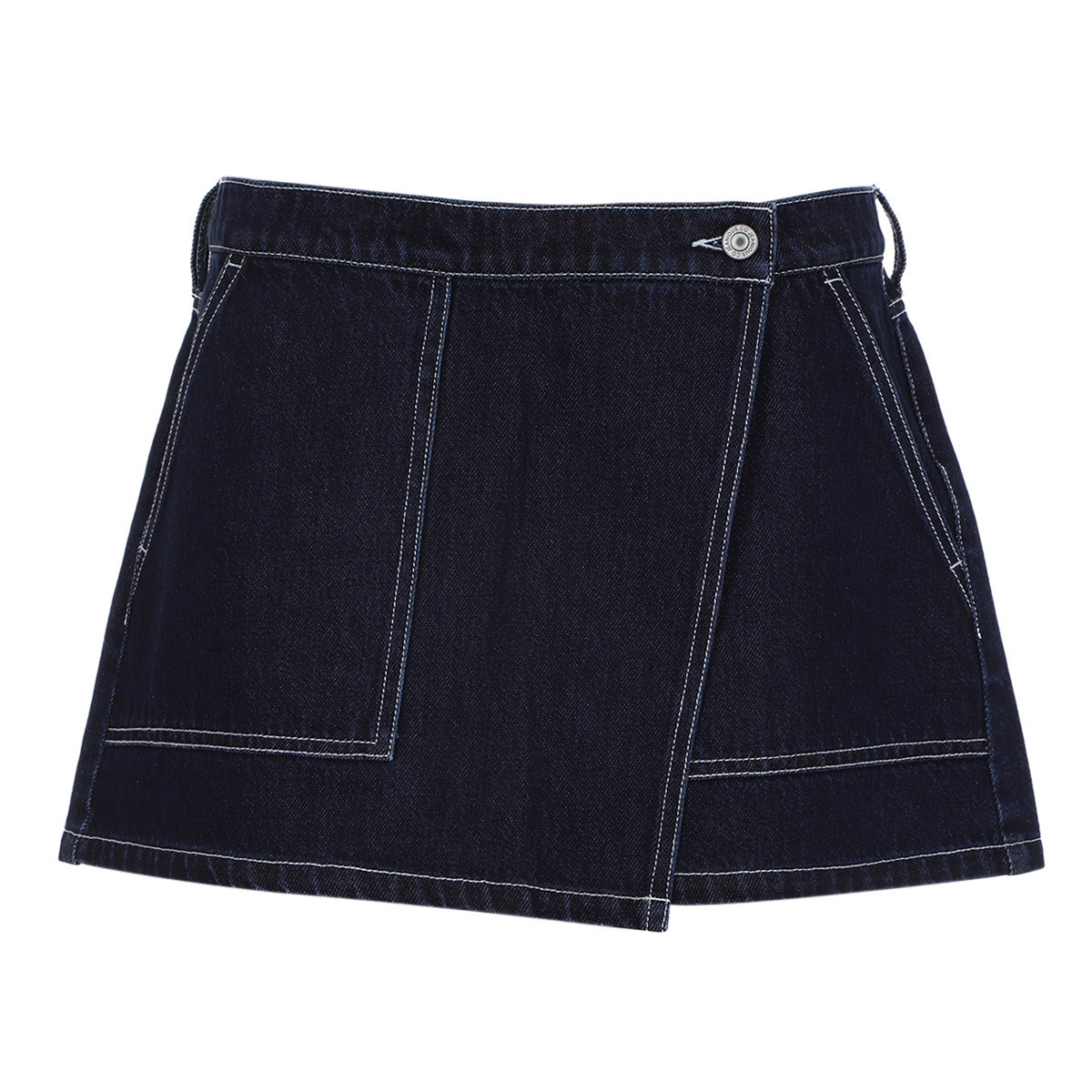 Minifalda Cruzada Mezclilla Jeanious Para Mujer image number null