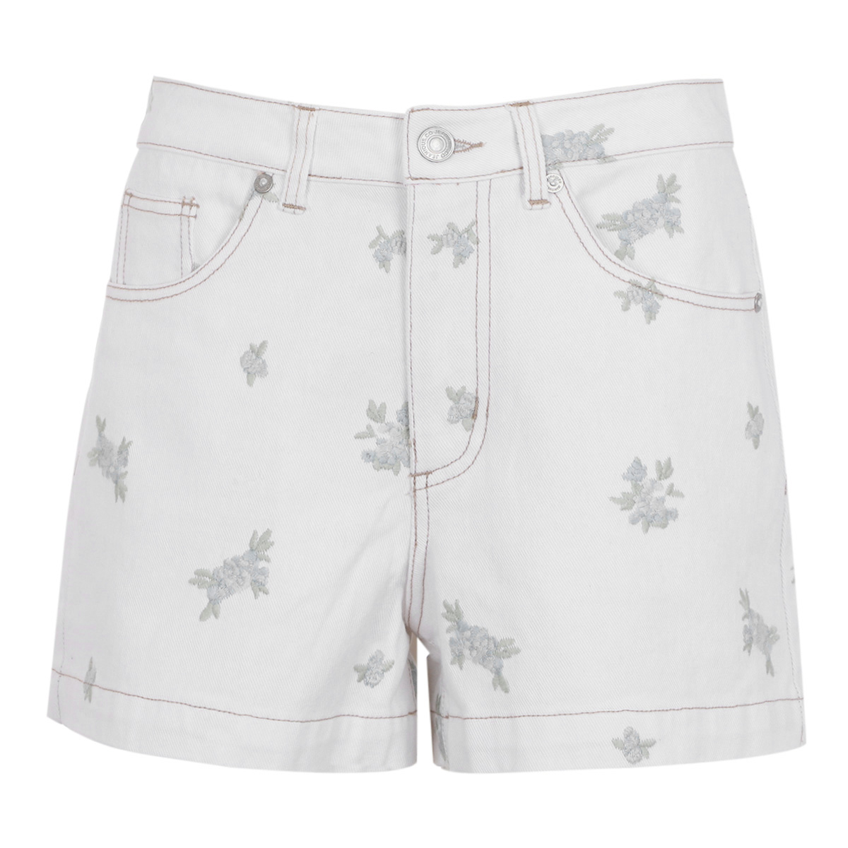 Short Bordado Flores Jeanious Para Mujer Junior image number null