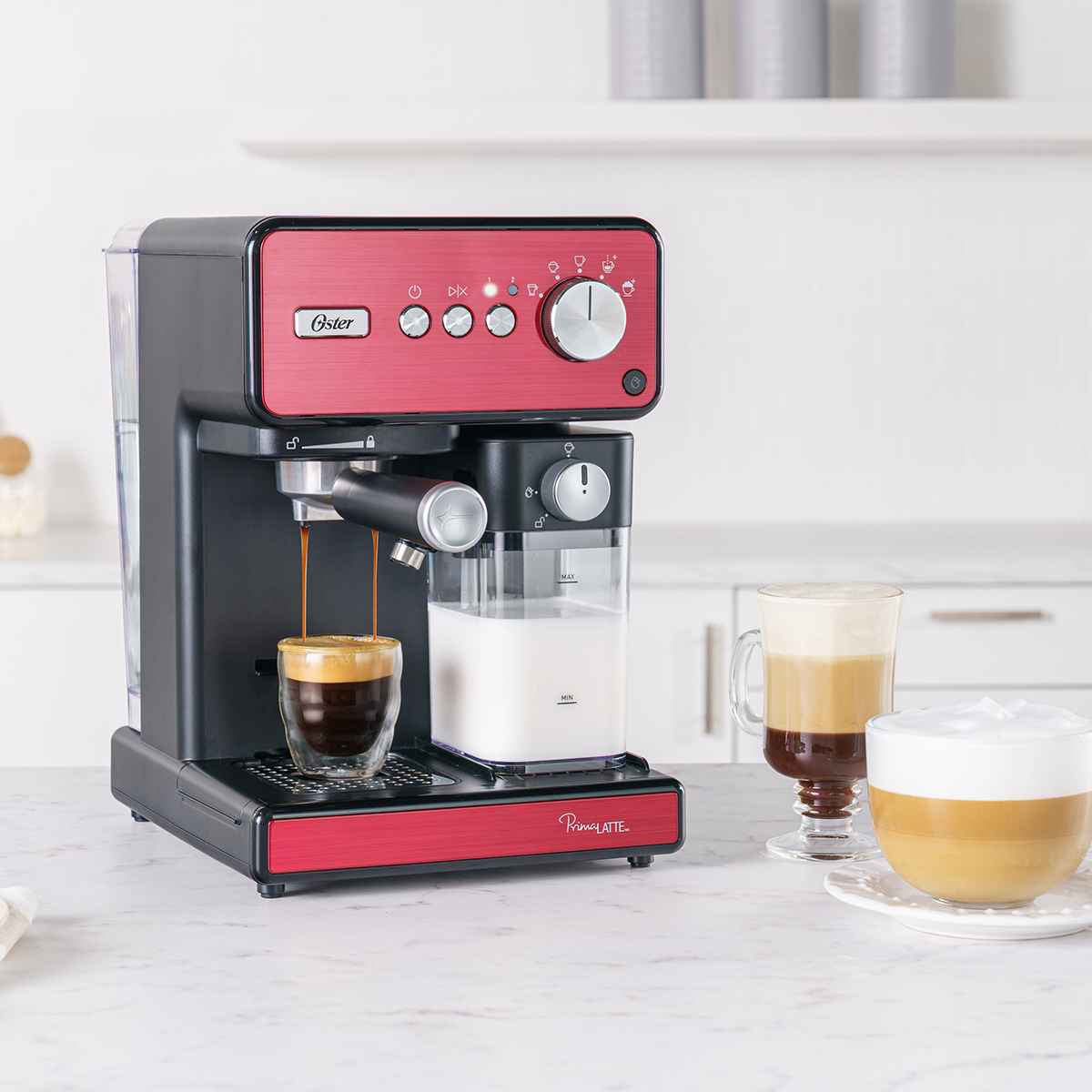 Cafetera Espresso Oster Primalatte Rojo image number null
