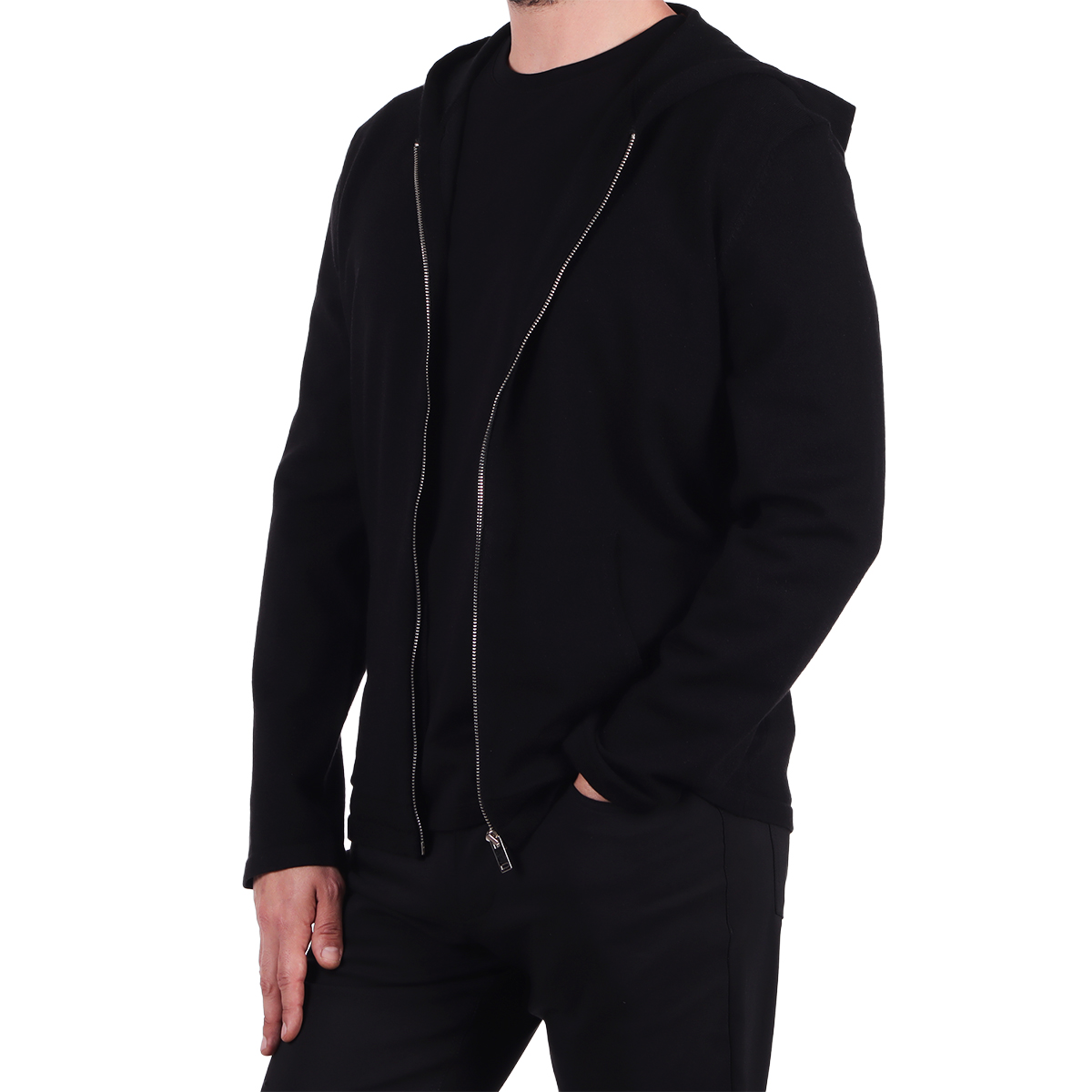 Sudadera Abierta con Capucha Bruno Magnani para Hombre image number null