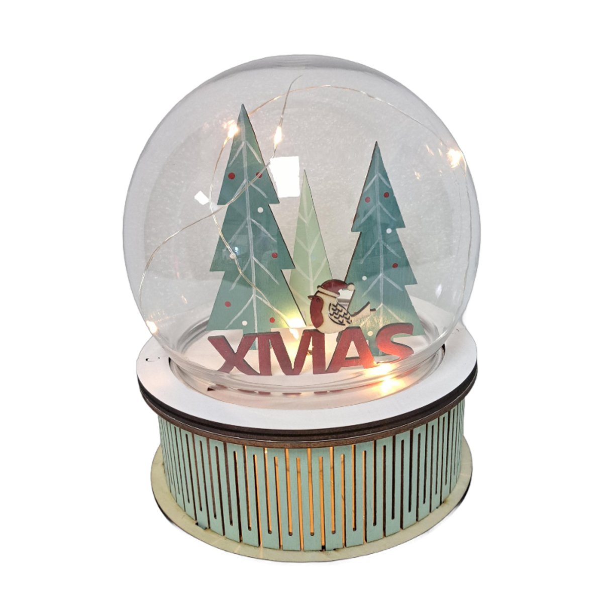 Bolas De Navidad En Forma De Esfera De Pl&aacute;stico/Madera image number null