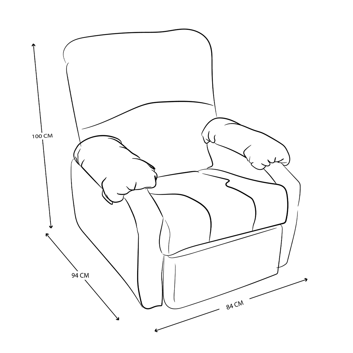 Sill&oacute;n Reclinable El&eacute;ctrico Hugo Violanti image number null