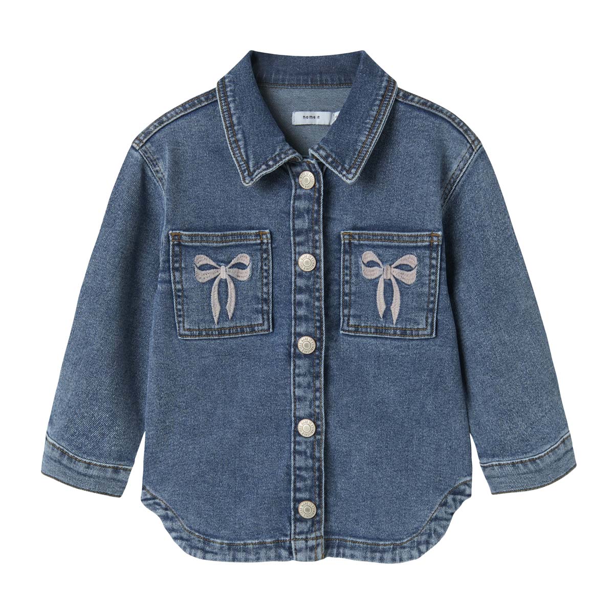 Chamarra Denim con Bolsillo Name It para Beb&eacute; Ni&ntilde;a image number null