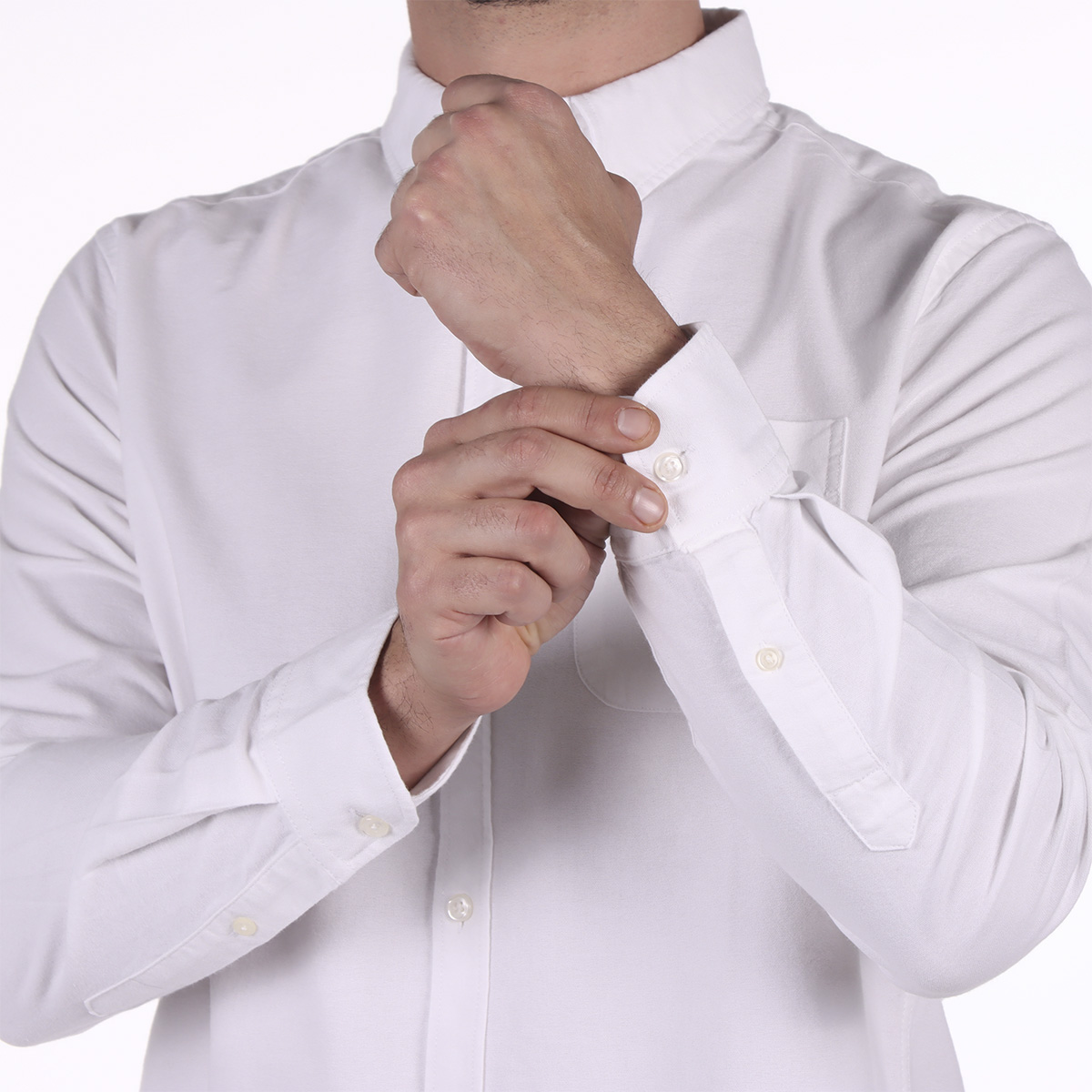 Camisa Oxford Manga Larga Dise&ntilde;o Liso Jeanius para Hombre image number null