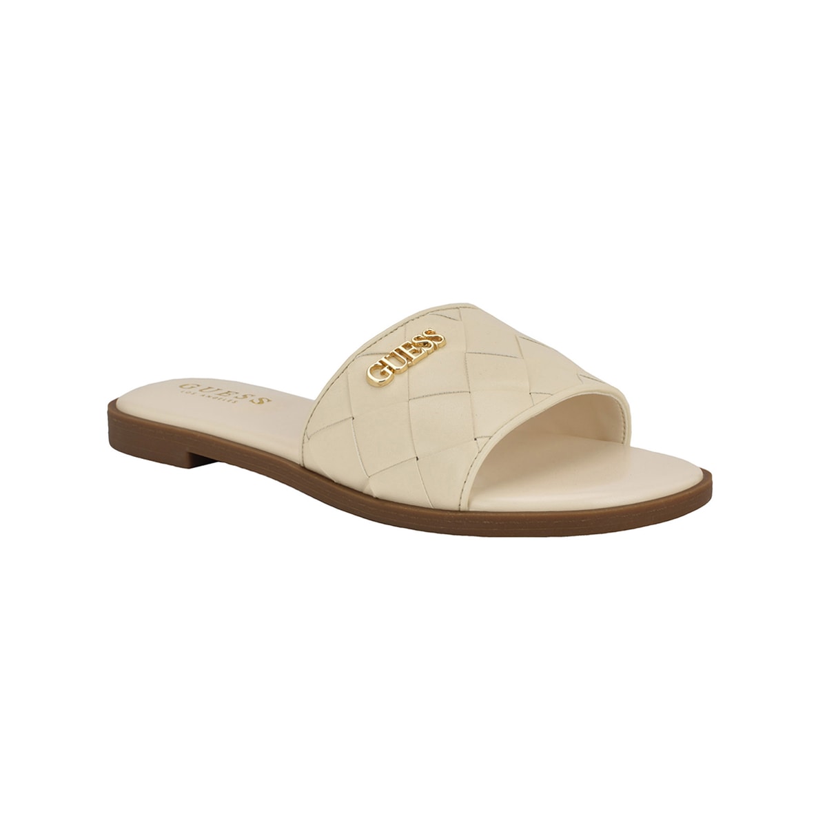 Sandalia con Aplicaci&oacute;n Guess Beige para Mujer image number null
