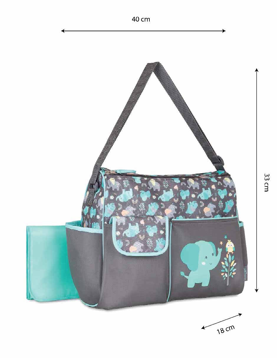 Pa&ntilde;alera Duffle Elefantito Aqua Baby Boom image number null