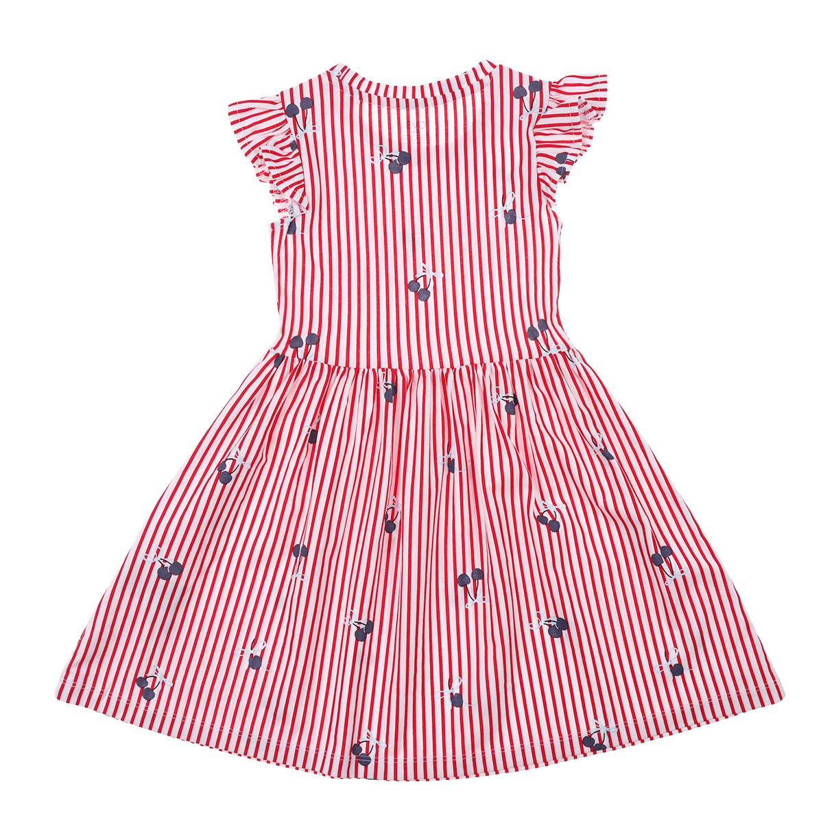 Vestido Rayas y Cerezas con Volantes OVS para Ni&ntilde;a image number null