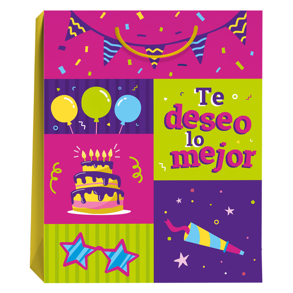 Bolsa Mediana Cumplea&ntilde;os Mate Varios Modelos 1 Pieza image number null