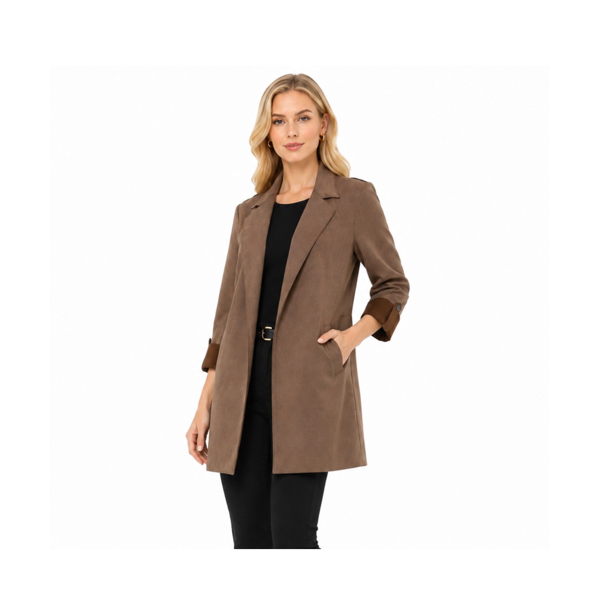 Abrigo Suelto con Elevador Shyla para Mujer image number null