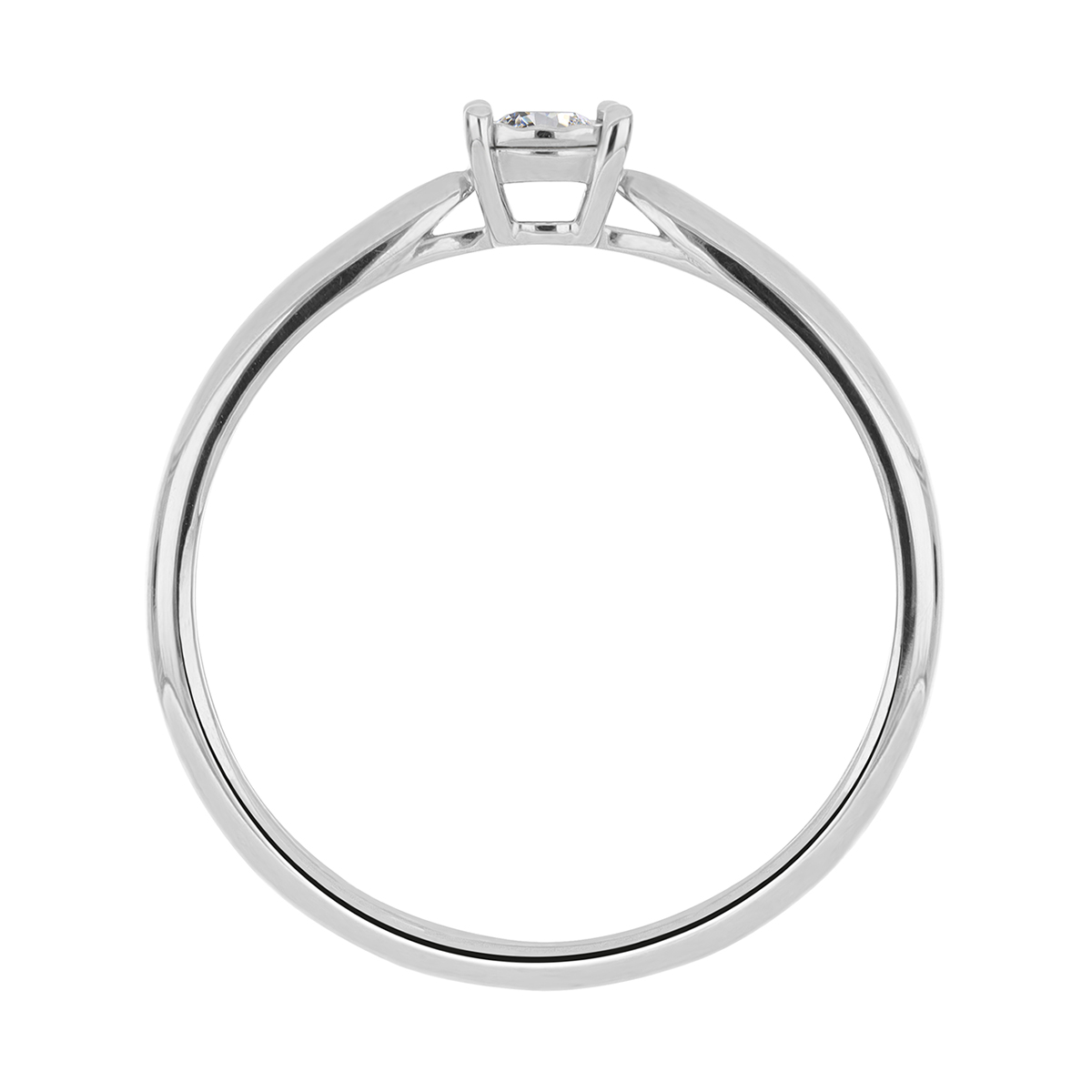 Solitario Oro Blanco14K y 0.06 ct Diamante Romanza image number null