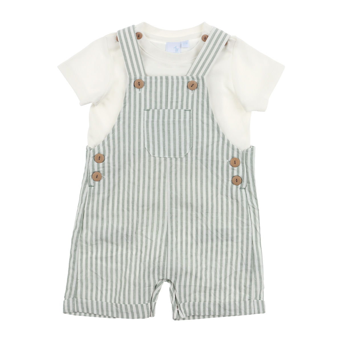 Conjunto Camisa y Pa&ntilde;alero Rayas Algod&oacute;n Carosello Beb&eacute; Ni&ntilde;o image number null